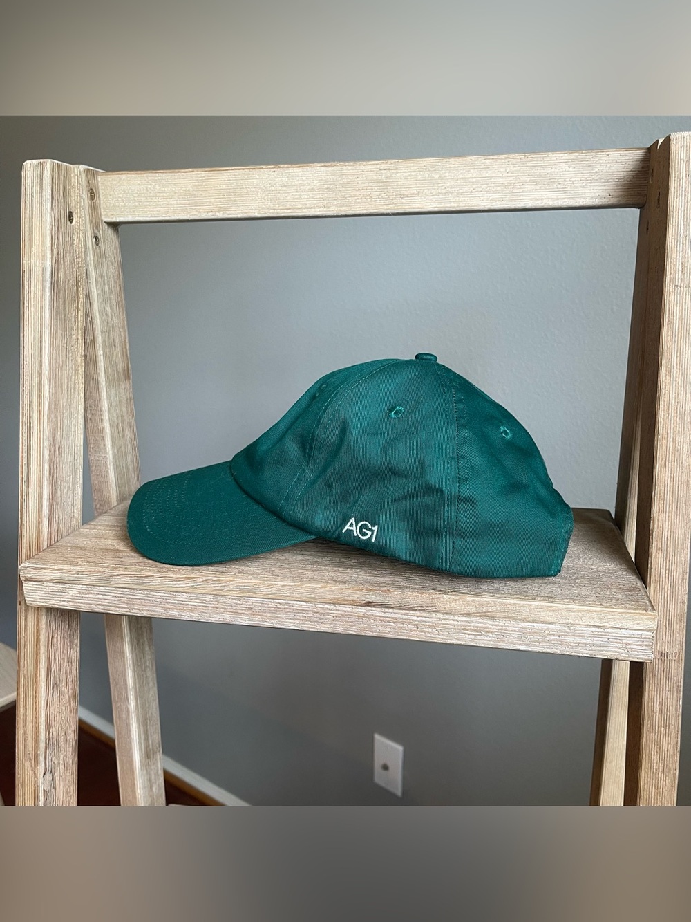 NWT- AG1 Adjustable “Morning Person” One size Green Strapback Baseball Cap Gift - Picture 4 of 9